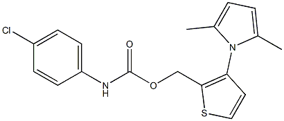 [3-(2,5-dimethyl-1H-pyrrol-1-yl)-2-thienyl]methyl N-(4-chlorophenyl)carbamate