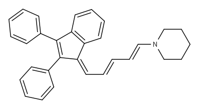 1-[5-(2,3-diphenyl-1H-inden-1-yliden)penta-1,3-dienyl]piperidine