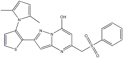 2-[3-(2,5-dimethyl-1H-pyrrol-1-yl)-2-thienyl]-5-[(phenylsulfonyl)methyl]pyrazolo[1,5-a]pyrimidin-7-ol