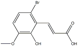(E)-3-(6-bromo-2-hydroxy-3-methoxyphenyl)acrylic acid Structure