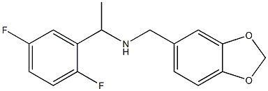 (2H-1,3-benzodioxol-5-ylmethyl)[1-(2,5-difluorophenyl)ethyl]amine Structure
