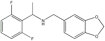 (2H-1,3-benzodioxol-5-ylmethyl)[1-(2,6-difluorophenyl)ethyl]amine Structure