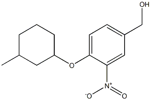 {4-[(3-methylcyclohexyl)oxy]-3-nitrophenyl}methanol Structure