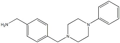 {4-[(4-phenylpiperazin-1-yl)methyl]phenyl}methanamine 结构式