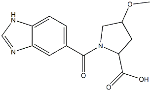 1-(1H-benzimidazol-5-ylcarbonyl)-4-methoxypyrrolidine-2-carboxylic acid Structure