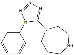 1-(1-phenyl-1H-tetrazol-5-yl)-1,4-diazepane Struktur