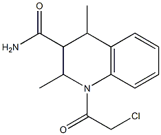 1-(2-chloroacetyl)-2,4-dimethyl-1,2,3,4-tetrahydroquinoline-3-carboxamide|