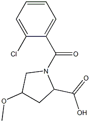 1-(2-chlorobenzoyl)-4-methoxypyrrolidine-2-carboxylic acid Structure