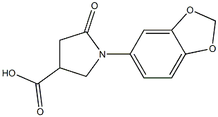1-(2H-1,3-benzodioxol-5-yl)-5-oxopyrrolidine-3-carboxylic acid Structure
