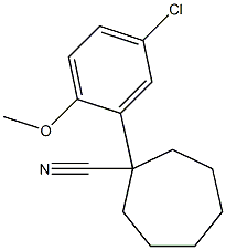 1-(5-chloro-2-methoxyphenyl)cycloheptane-1-carbonitrile