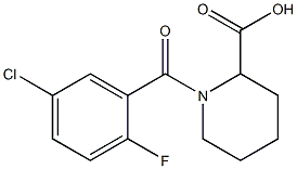 1-[(5-chloro-2-fluorophenyl)carbonyl]piperidine-2-carboxylic acid