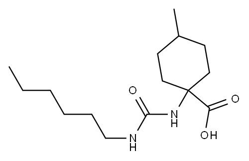 1-[(hexylcarbamoyl)amino]-4-methylcyclohexane-1-carboxylic acid