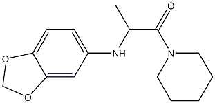 2-(2H-1,3-benzodioxol-5-ylamino)-1-(piperidin-1-yl)propan-1-one Structure