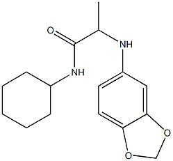2-(2H-1,3-benzodioxol-5-ylamino)-N-cyclohexylpropanamide Structure