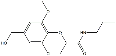 2-[2-chloro-4-(hydroxymethyl)-6-methoxyphenoxy]-N-propylpropanamide|