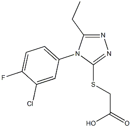 2-{[4-(3-chloro-4-fluorophenyl)-5-ethyl-4H-1,2,4-triazol-3-yl]sulfanyl}acetic acid