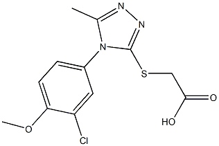 2-{[4-(3-chloro-4-methoxyphenyl)-5-methyl-4H-1,2,4-triazol-3-yl]sulfanyl}acetic acid
