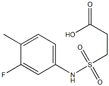 3-[(3-fluoro-4-methylphenyl)sulfamoyl]propanoic acid