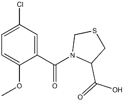 3-[(5-chloro-2-methoxyphenyl)carbonyl]-1,3-thiazolidine-4-carboxylic acid