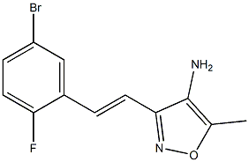 3-[(E)-2-(5-bromo-2-fluorophenyl)vinyl]-5-methylisoxazol-4-amine Struktur