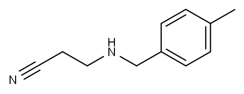 3-{[(4-methylphenyl)methyl]amino}propanenitrile