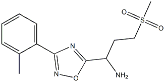 3-methanesulfonyl-1-[3-(2-methylphenyl)-1,2,4-oxadiazol-5-yl]propan-1-amine|