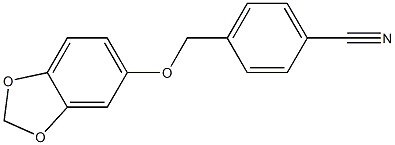 4-[(2H-1,3-benzodioxol-5-yloxy)methyl]benzonitrile Structure