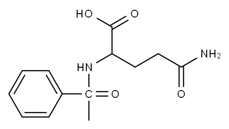 4-carbamoyl-2-(1-phenylacetamido)butanoic acid Struktur
