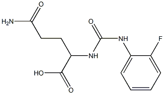 4-carbamoyl-2-{[(2-fluorophenyl)carbamoyl]amino}butanoic acid