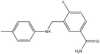 4-fluoro-3-{[(4-methylphenyl)amino]methyl}benzamide Structure