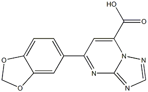 5-(2H-1,3-benzodioxol-5-yl)-[1,2,4]triazolo[1,5-a]pyrimidine-7-carboxylic acid Structure