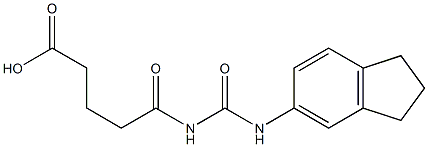 5-[(2,3-dihydro-1H-inden-5-ylcarbamoyl)amino]-5-oxopentanoic acid