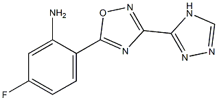 5-fluoro-2-[3-(4H-1,2,4-triazol-3-yl)-1,2,4-oxadiazol-5-yl]aniline
