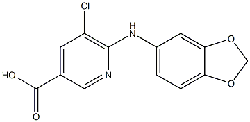 6-(2H-1,3-benzodioxol-5-ylamino)-5-chloropyridine-3-carboxylic acid|