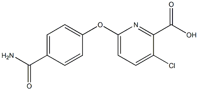 6-(4-carbamoylphenoxy)-3-chloropyridine-2-carboxylic acid|