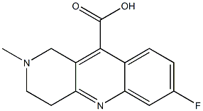 7-fluoro-2-methyl-1,2,3,4-tetrahydrobenzo[b]-1,6-naphthyridine-10-carboxylic acid Struktur