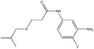 N-(3-amino-4-fluorophenyl)-3-[(2-methylpropyl)sulfanyl]propanamide