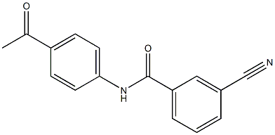 N-(4-acetylphenyl)-3-cyanobenzamide Struktur