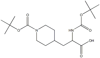 3-(1-Boc-piperidin-4-yl)-N-Boc-DL-alanine Structure
