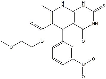 2-methoxyethyl 5-{3-nitrophenyl}-7-methyl-4-oxo-2-thioxo-1,2,3,4,5,8-hexahydropyrido[2,3-d]pyrimidine-6-carboxylate