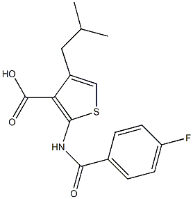 2-[(4-fluorobenzoyl)amino]-4-isobutyl-3-thiophenecarboxylic acid