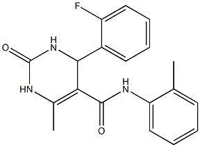 4-(2-fluorophenyl)-6-methyl-N-(2-methylphenyl)-2-oxo-1,2,3,4-tetrahydro-5-pyrimidinecarboxamide