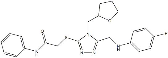 2-{[5-[(4-fluoroanilino)methyl]-4-(tetrahydro-2-furanylmethyl)-4H-1,2,4-triazol-3-yl]sulfanyl}-N-phenylacetamide