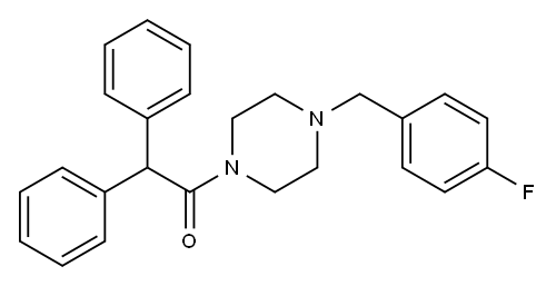 1-(diphenylacetyl)-4-(4-fluorobenzyl)piperazine|