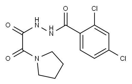 2,4-dichloro-N'-[oxo(1-pyrrolidinyl)acetyl]benzohydrazide Structure