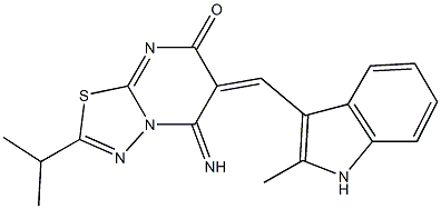5-imino-2-isopropyl-6-[(2-methyl-1H-indol-3-yl)methylene]-5,6-dihydro-7H-[1,3,4]thiadiazolo[3,2-a]pyrimidin-7-one