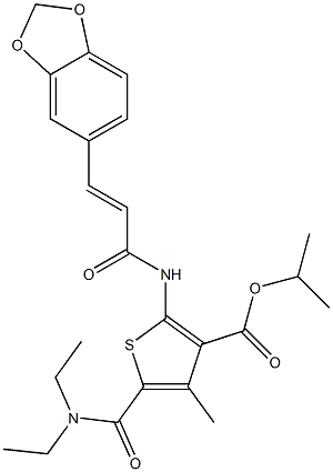isopropyl 2-{[3-(1,3-benzodioxol-5-yl)acryloyl]amino}-5-[(diethylamino)carbonyl]-4-methyl-3-thiophenecarboxylate