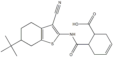 6-{[(6-tert-butyl-3-cyano-4,5,6,7-tetrahydro-1-benzothien-2-yl)amino]carbonyl}-3-cyclohexene-1-carboxylic acid