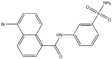 N-[3-(aminosulfonyl)phenyl]-5-bromo-1-naphthamide