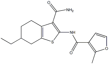 N-[3-(aminocarbonyl)-6-ethyl-4,5,6,7-tetrahydro-1-benzothien-2-yl]-2-methyl-3-furamide